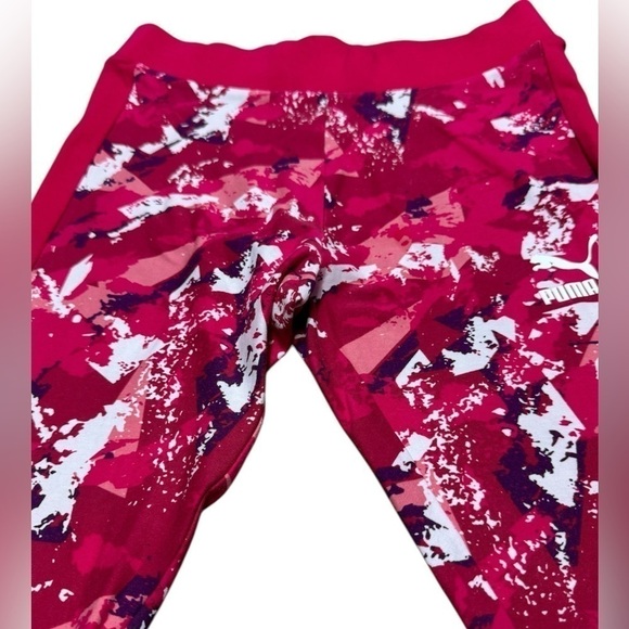 Women’s Puma Archive Logo Leggings Pink White Size Small - Picture 7 of 16